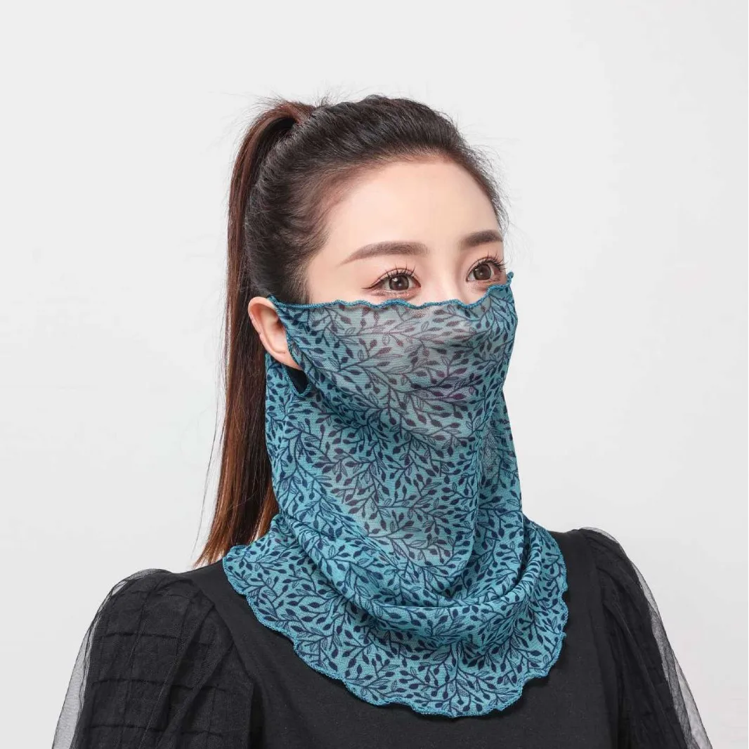 

Многофункциональный солнцезащитный платок-шарф из шелка для женщин, универсальная защита шеи весна