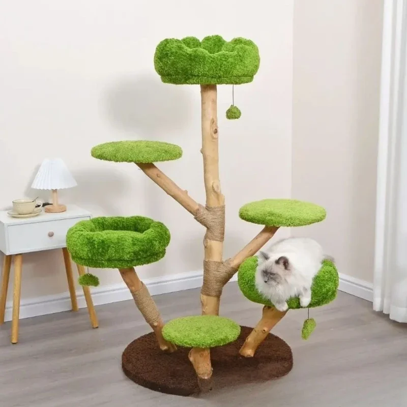 Solid wood cat climbing frame cat nest Internet celebrity integration does not occupy the cat wear-resistant jumping platform