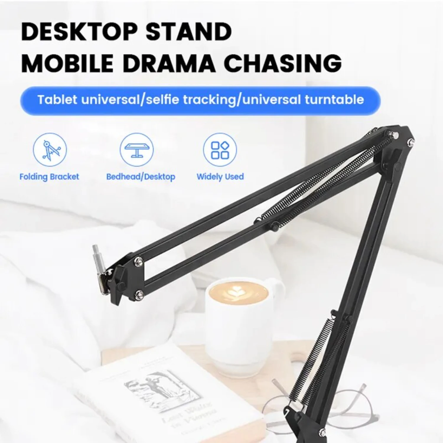 1/4  Connector Camera Video Mobile Live Streaming Bracket Cantilever Desktop  Microphone Bracket Foldable