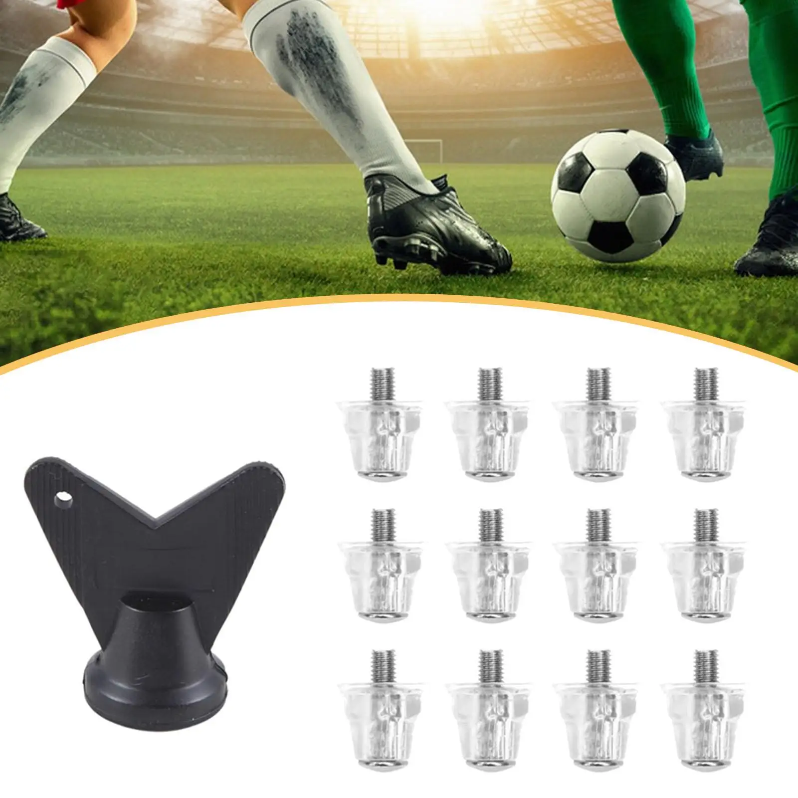 

Aluminum Soccer Cleats Replacement Studs for Athletic Shoes Firm Ground Football Spikes Screw in for Training and Match