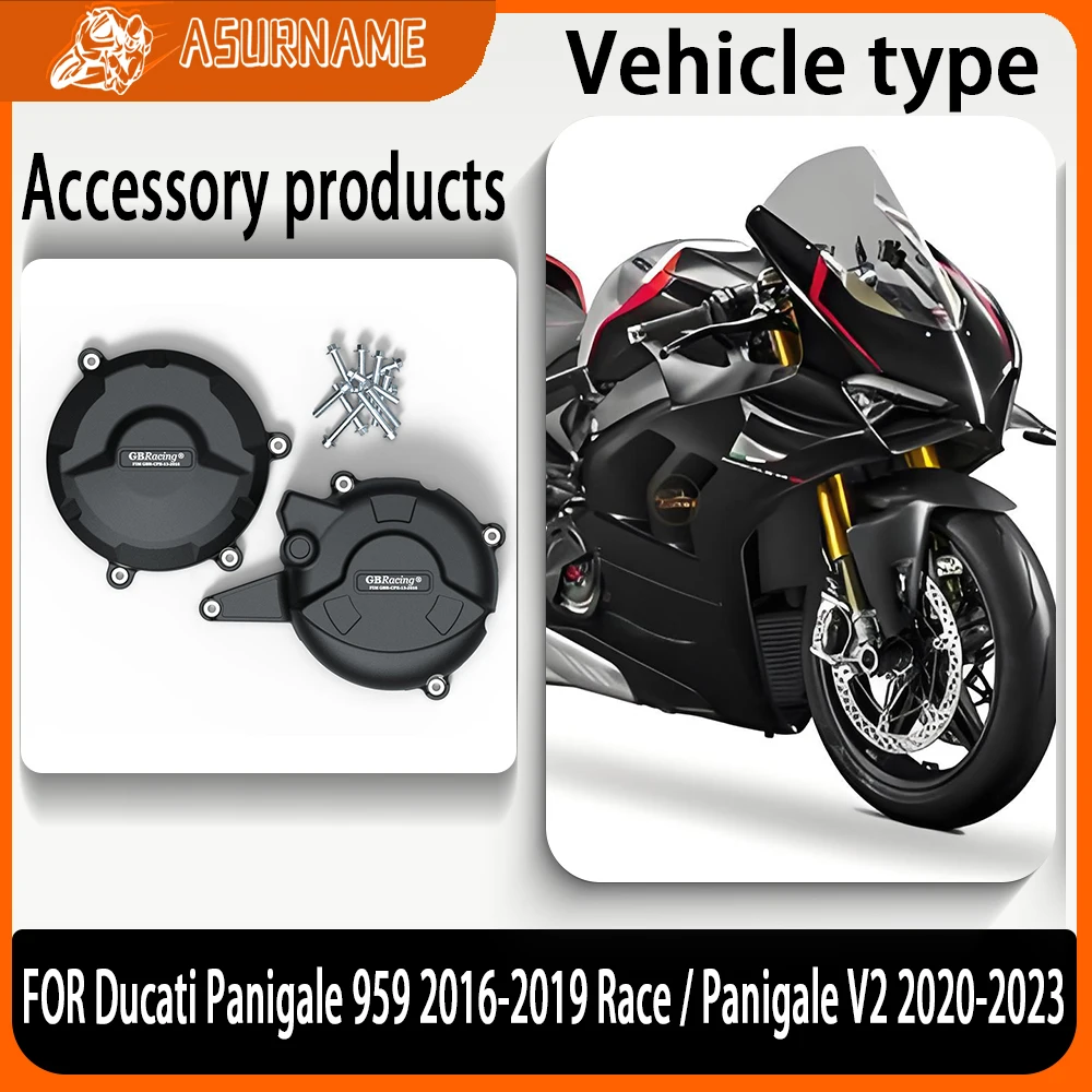 

FOR Ducati Panigale 959 2016-2019 Race / Panigale V2 2020-2023 Motorcycle Engine case Cover Sets Bonnet Protector Engine Cover