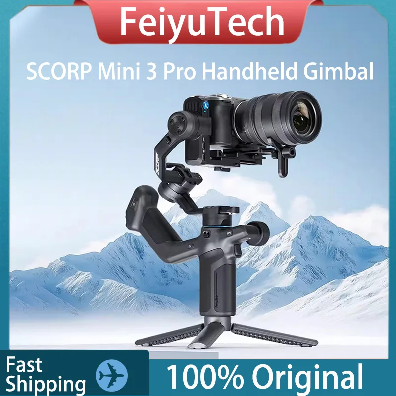 

Ручной стабилизатор FeiyuTech SCORP Mini 3 Pro 360° ° Интеллектуальные головки штатива с вращающимся стабилизатором для зеркальной камеры Vlog