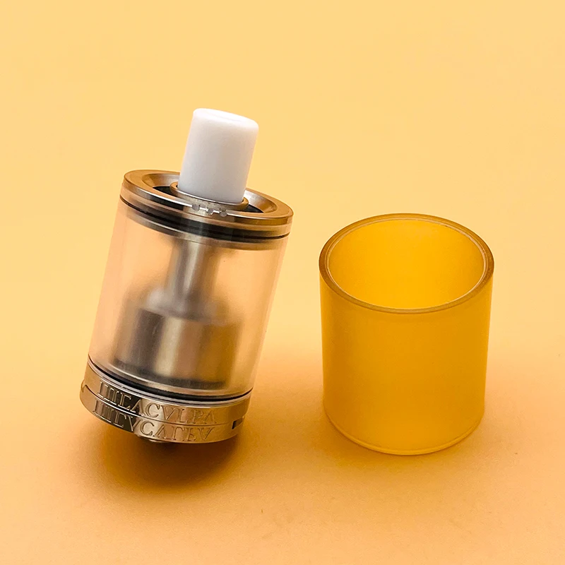 Imagem -06 - Dsxvape-tanque Reconstruível Single Coil Mea Culpa Estilo Mtl Rta 316ss 22 mm 35 ml com Discos de ar Vaporizador Bellcap