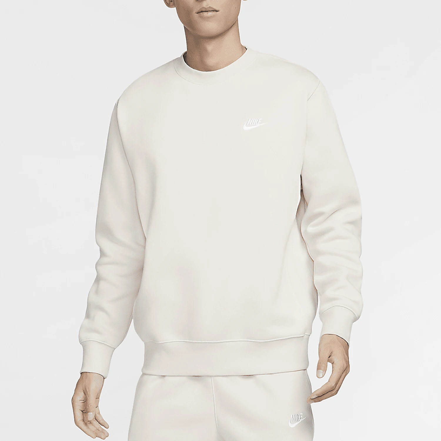 Официальная мужская простая толстовка с капюшоном Nike AS M NSW CLUB CRW BB BV2663-104