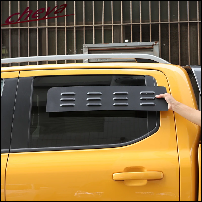 لفورد رينجر Wildtrak 2015-2025 سبائك الألومنيوم سيارة الجبهة والخلفية الجانب نافذة التهوية زخارف اللوحات تعديل 2 قطعة #1