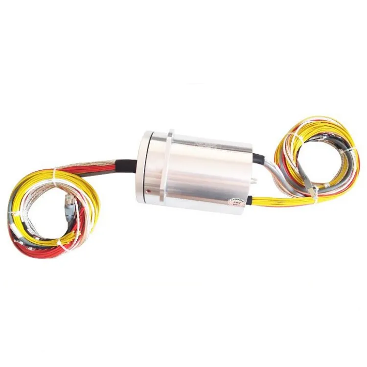 Robot vision system High-definition video signal for rotating slip ring Slip ring Solid shaft Aluminum alloy 21 rings