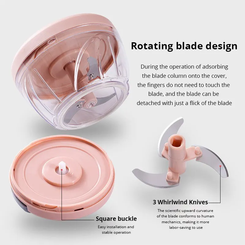 1Pc Pink Special for Kitchen Cooking Machine Multi-Function Hand Pull Garlic Press Garlic Masher Manual Crushing Garlics Device image 5