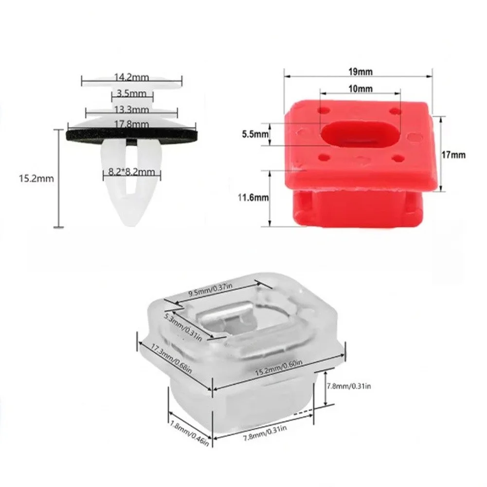 90pcs Car Door Panel Clip Bumper Mudguard Fastener Clip Interior Trim Insert Grommet Door Panel Clips For BMW 51458266814