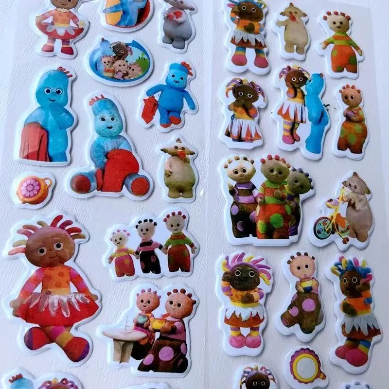 

В ночном саду Iggle Piggle Makka Pakka Bubble хлопковые наклейки трехмерные украшения для камеры «сделай сам» подарок на день рождения другу