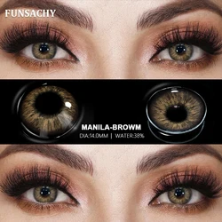FUNSACHY 1 pair Colored Lens Natural Korean Contact Lenses Grey Eyes Pupils Cosmetics Fashion Soft Contacts Lens Makeup Lenses