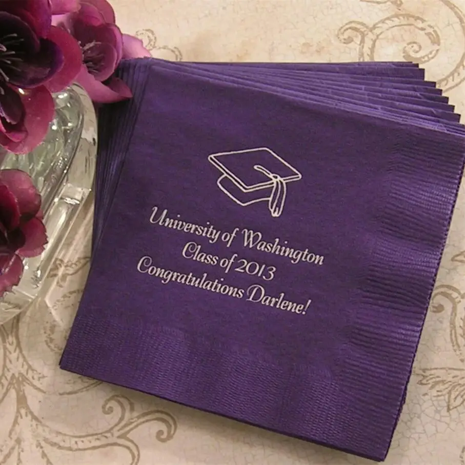 

Graduation napkins personalized graduation napkins class reunion napkins graduation party napkins beverage and luncheon sizes