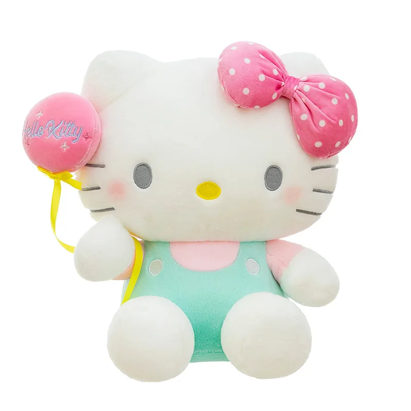 45 cm Sanrio Kawaii Hello Kitty Plüschtier Gefüllte Puppe Ballon Design Süßes Geburtstagsgeschenk für Kinder Großer weicher Teddybär Großhandel