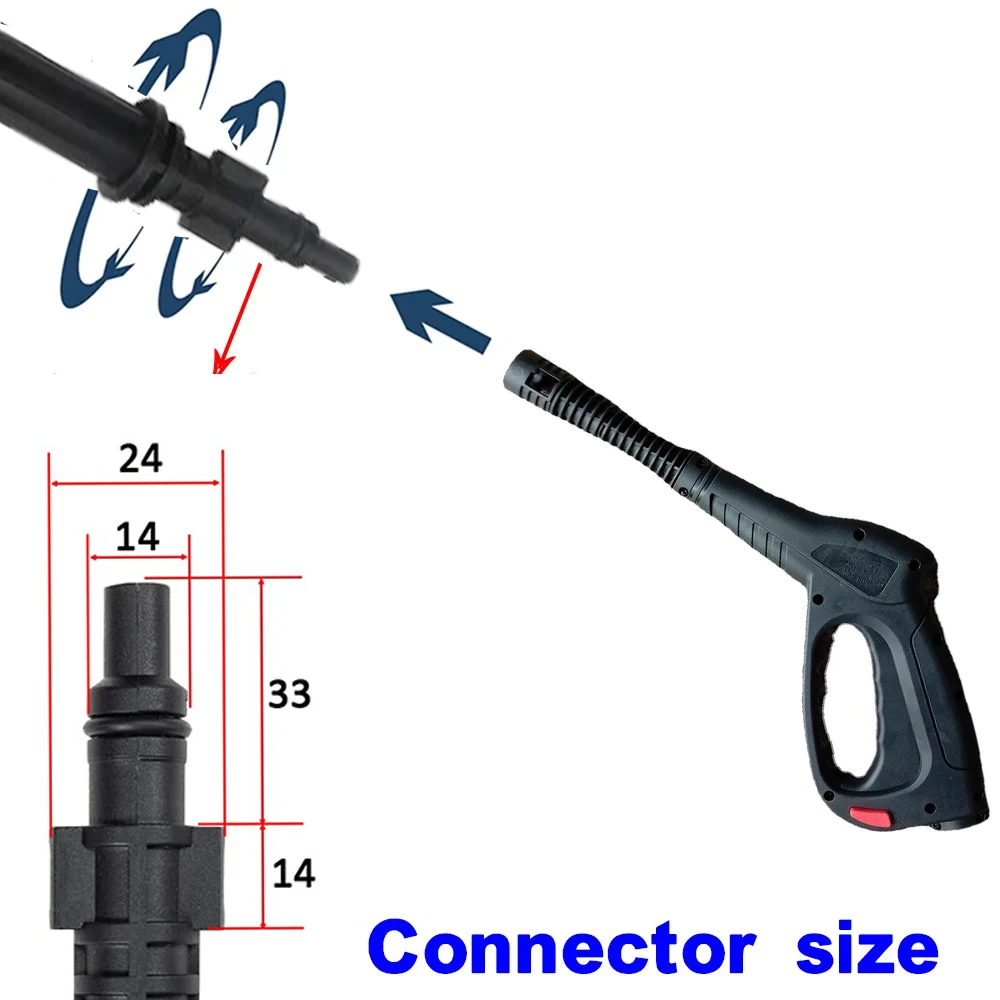 Turbo Lance rotativo para Parkside Wand, Bocal de pulverização de água, Lavadora de carros, Lavadora de pressão, Lavadora de pressão