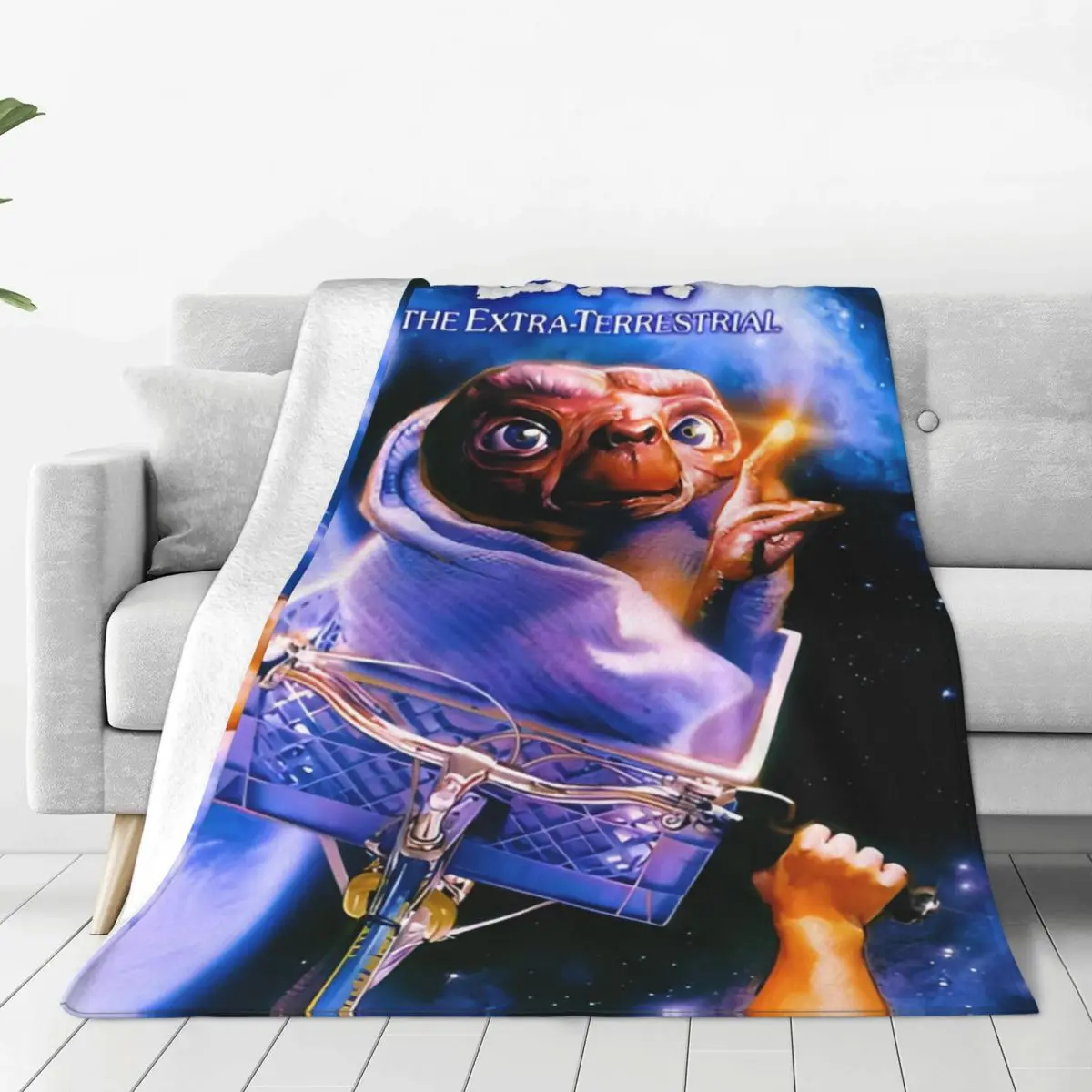 E.T. The Extra Terrestrial (1982) Movierap Fuzzy Blanket Customized Throw Blanket for Home 200x150cm Rug Piece