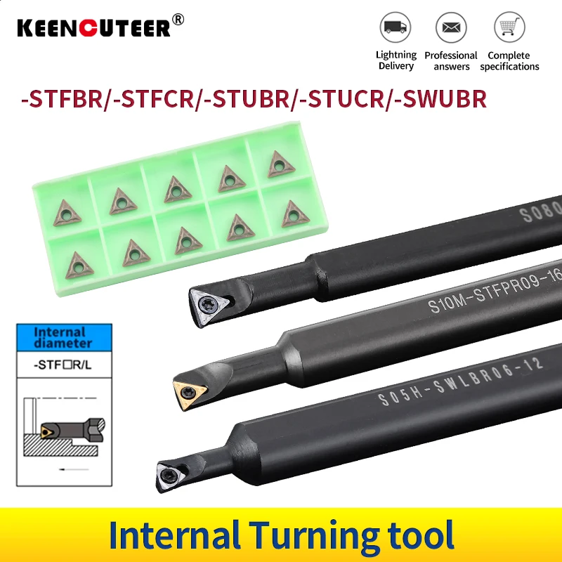 S0806-STUBR S1005K-SWUBR06 S10K/S12M-STFCR11-16 S06K-STFBR06-12 Use CNCarbide Insert TBGT060102L/R Insert Internal Turning Tools