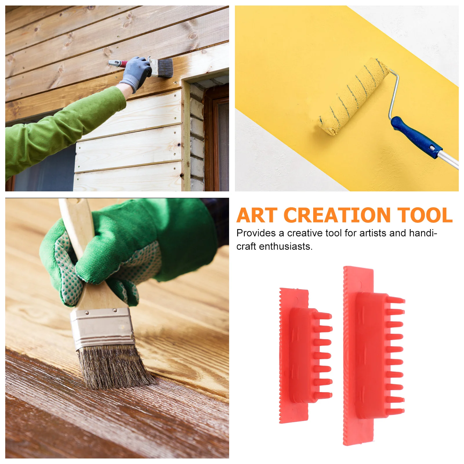 

2pcs Portable Wood Grain Roller Tools For Wall Fabric Paper Plastic Wood Texture Tool Graining Tool Replacement Set