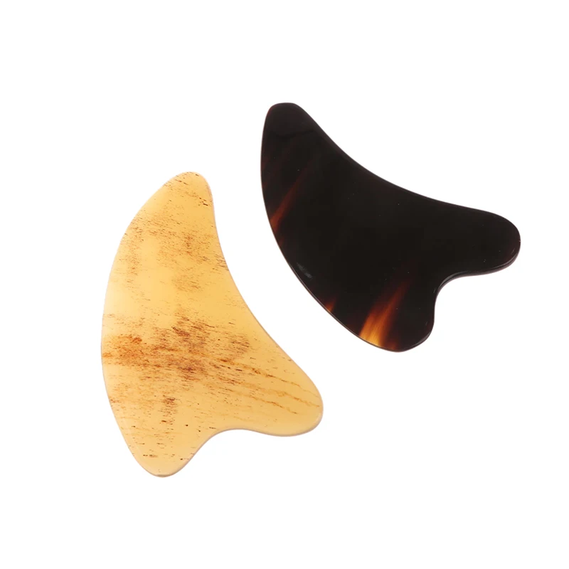 Natural Ox Horn Gua Sha Board Gouache Scraper Face Massager Facial Lift Neck Scraping Massage Beauty Tools Physical Therapy