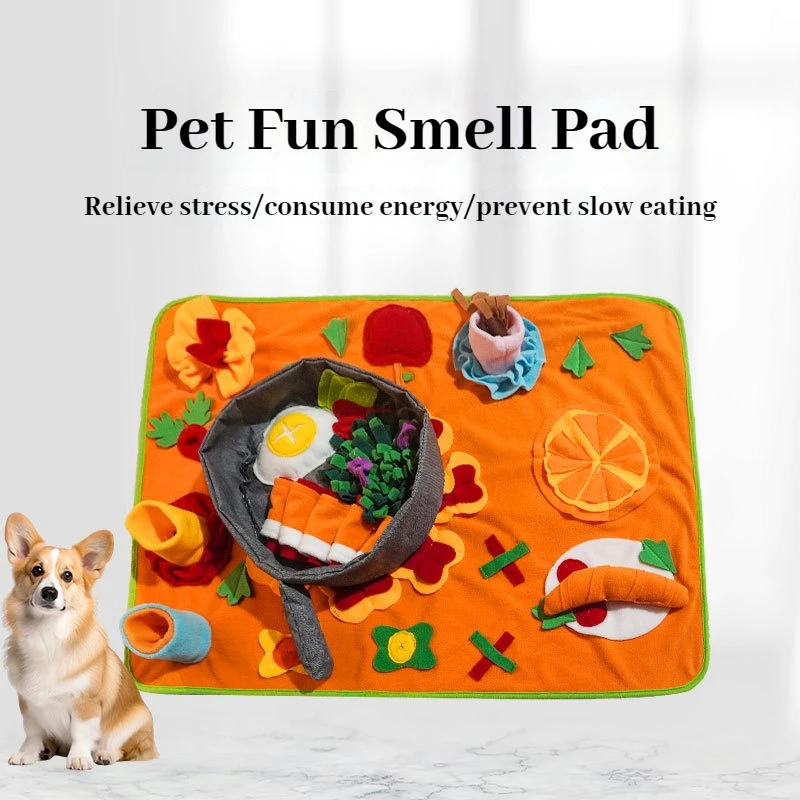 Pet-specific Smelling Mat For Dogs Olfactory Training Blanket Anti-slip bottom Pet Slow Feeding Mat Interesting Educational Toys