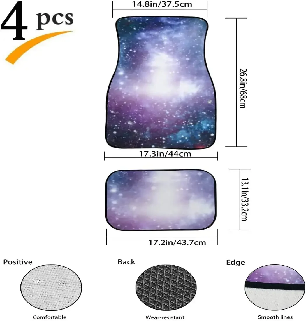 Car Floor Mats Deep Space High Definition Star Field Print Design Carpet Car SUV Truck Floor Mats 4 Pcs, Car Accessories