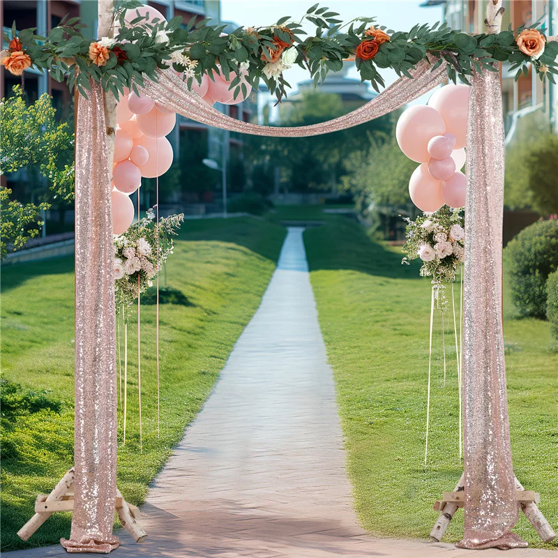 Sequin Valance Arch Decoration 30*550cm Wedding Celebration Decoration Lawn Party Festival Stage Background