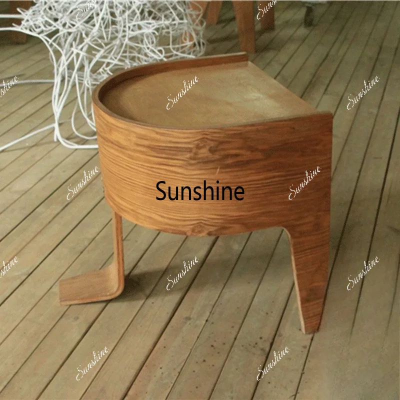 Natural wood color small coffee table creative furniture for living room and bedroom