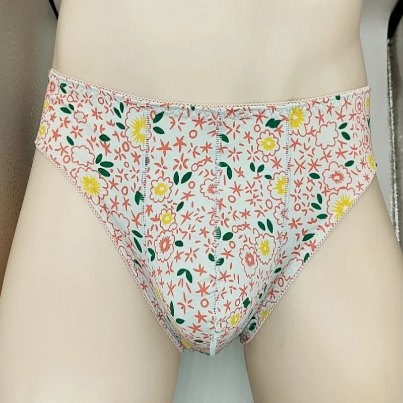 Men Modal Printed Sexy Panties Breathable Low Waist High Stretch Convex Pouch Underwear Sissy Soft Comfortable Intimates Briefs