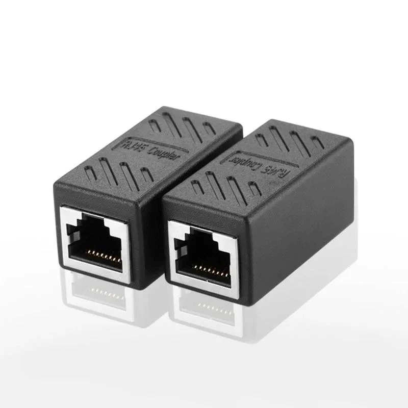 RJ45 Connector Cat5 Cat6 Cat7 Ethernet Adapter Gigabit Interface Network Extender Convertor For Extension Cable Female To Female
