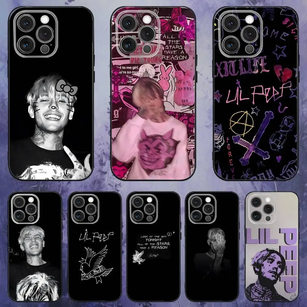 

Lil Peep Star Shopping Phone Case For iPhone 17,16,15,14,13,12,Pro,Max,Plus,E,SE4,Air,Mini Black Soft Box