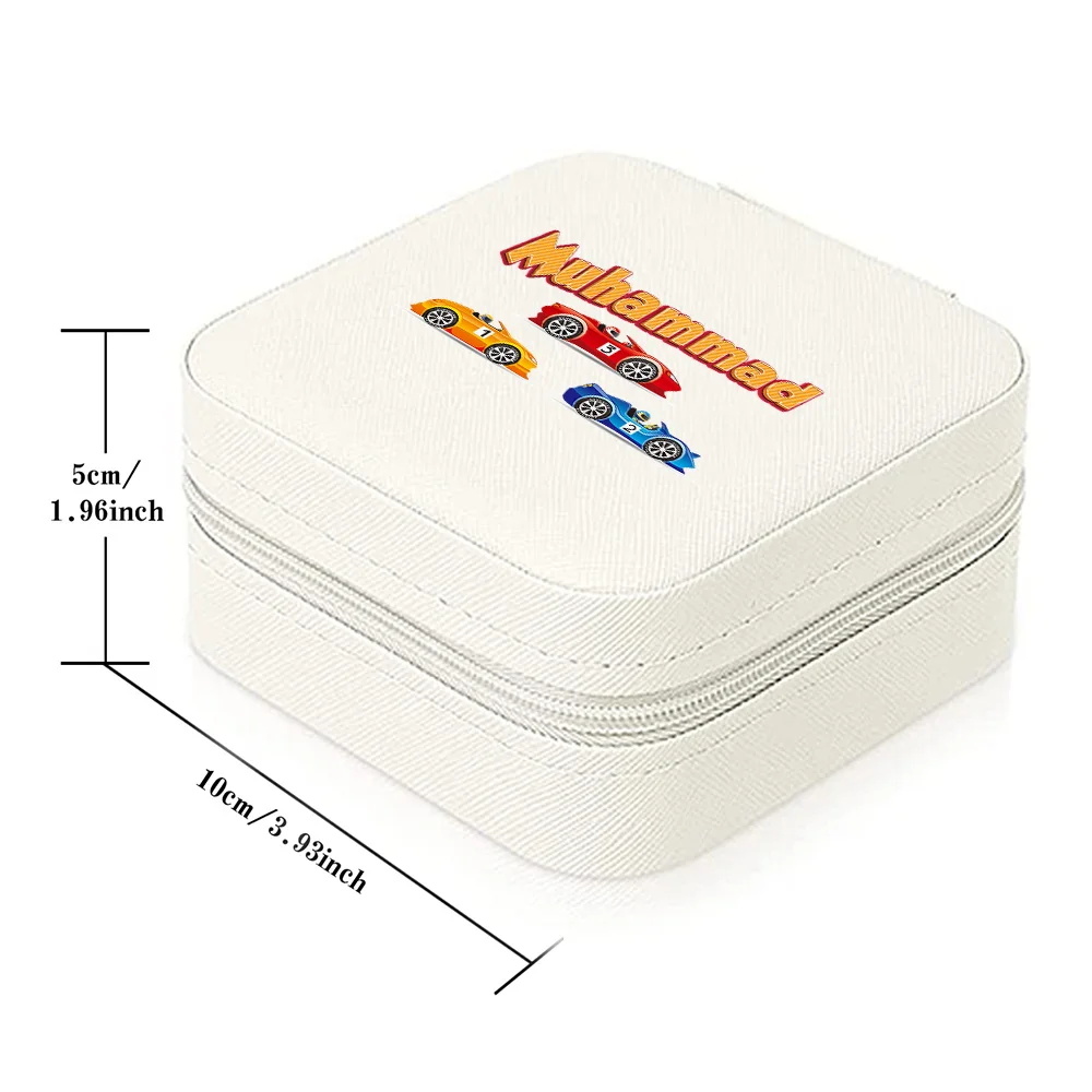 Customized Name Jewelry Casket Travel Jewelry Organizer Necklace Earring Display Storage Box Large Capacity Cosmetic Bag