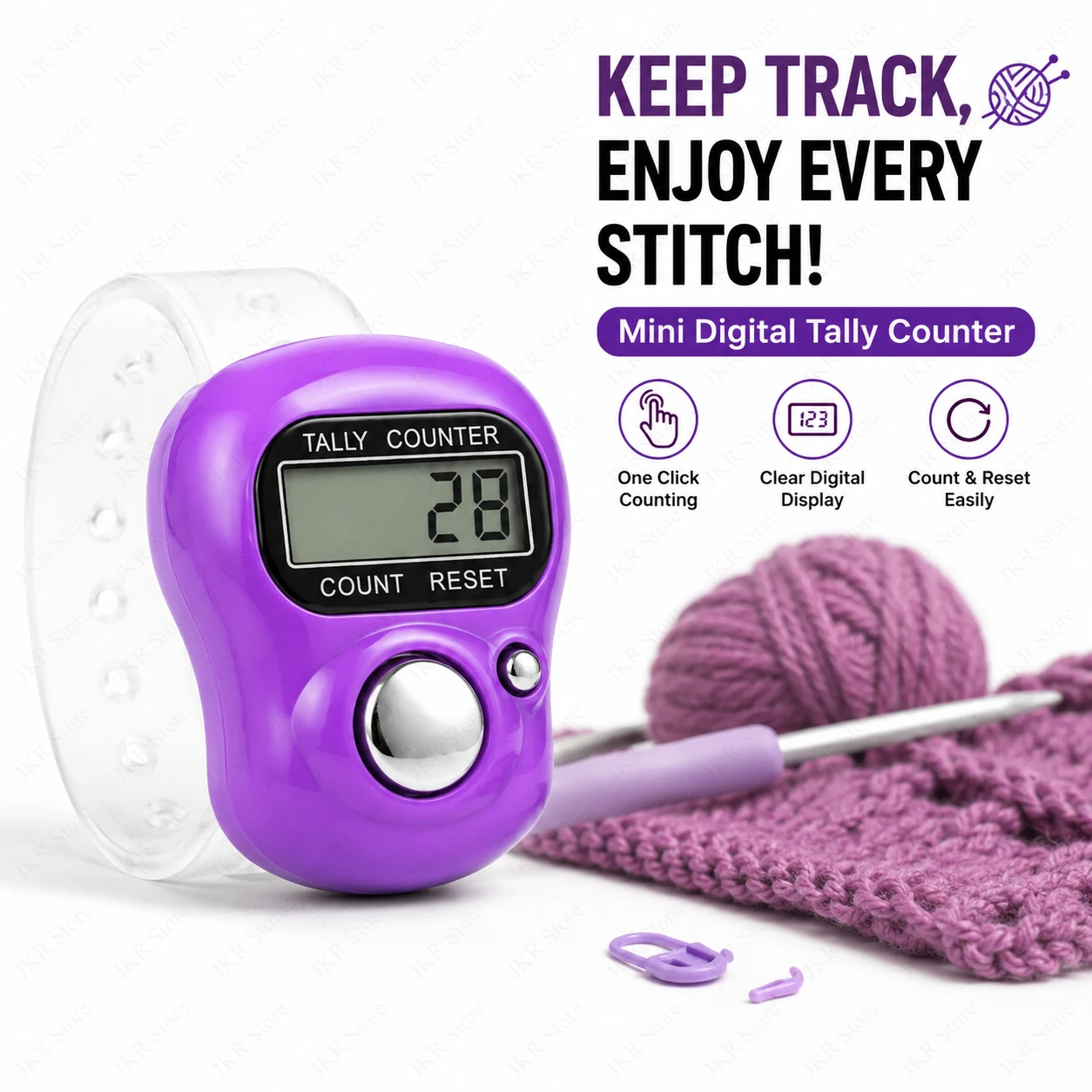 Sewing Technology - Penghitung Jari Digital Mini Elektronik untuk