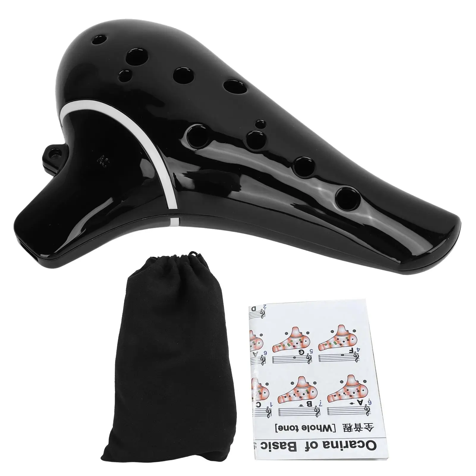 

Black ABS Ocarina Instrument for playing Music