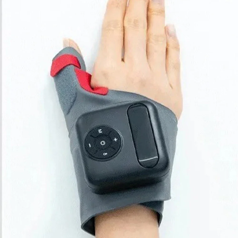 Smart EMS TENS Heated Wrist Support Massager, 5 Pulse Modes LCD Magic Hook Brace for Tendonitis & Carpal Tunnel