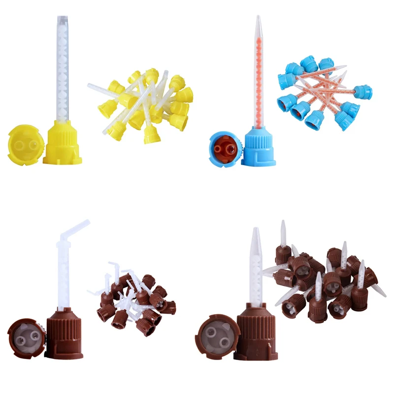 50pcs/Bag Dental Mixing Tips Disposable Dental Mixing Tips Impression Materials Lab Dentistry Lab