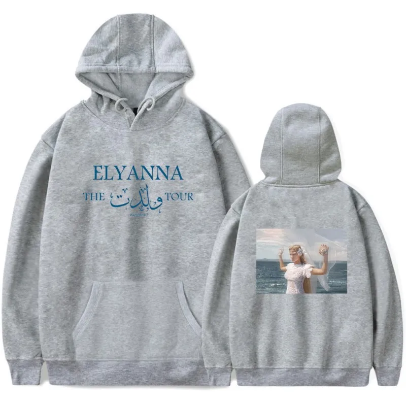 Camisola de manga comprida unisex Elyanna, Woledto Tour Merch Hoodie, moda streetwear, homens e mulheres