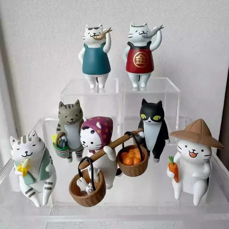 

Meow Market Shopping Ms Cat Action Figure Creative Cartoon PVC Figurine Model Toy Collectibles Decorations Blind Box