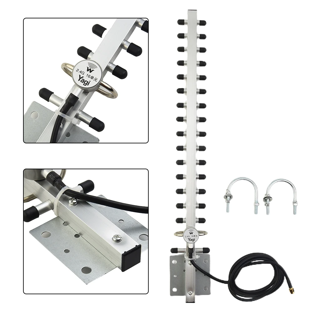 Directional Outdoor WiFi Antenna with 25dBi Gain Compatible with RPSMA 2 4GHz For router Systems for Extended Range