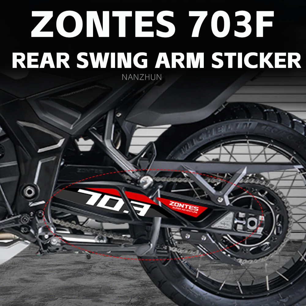 

For ZONTES 703F F703 703 F Motorcycle Rear Swing Arm Decal Body Decoration Sticker Zontes 703F ADV MOTO Accessories