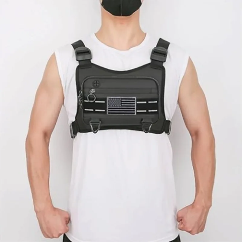 Outdoor Borsttas Voor Mannen Front  Pouch Hardloopvest Telefoonhouder Tactisch Sportpakket Wandelen Vissen Molle Camping Rugzak image 6