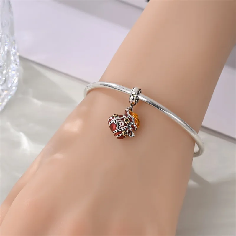 925 Sterling Silver Treasure Coin Purse Lucky Charms Pendant Fit Original Bracelet Necklace DIY Fortune Theme Women Jewelry Xmas