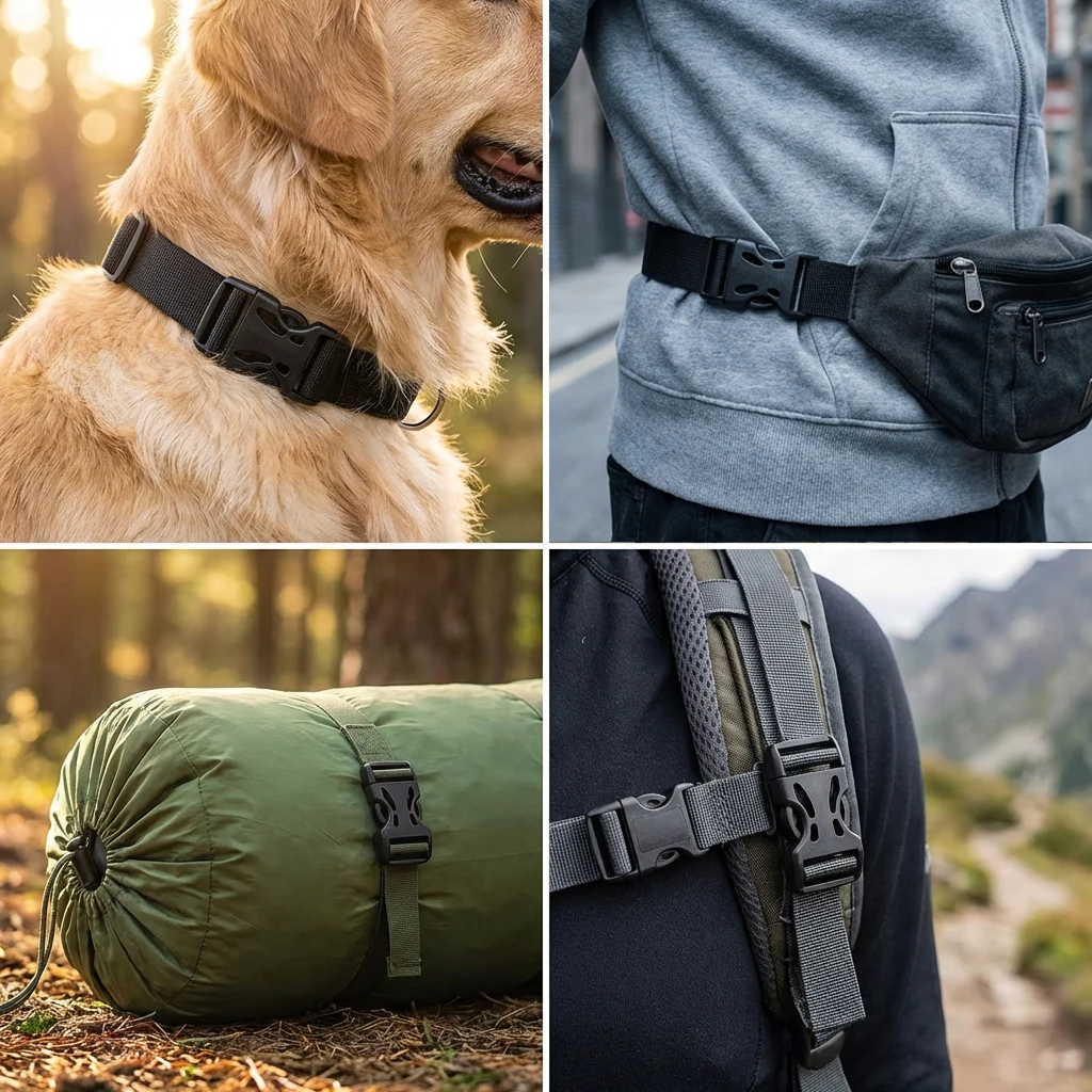 2pcs Plastic Dual Adjustable Buckle For Backpack Straps Luggage Outdoor sports bag buckle travel buckle accessories