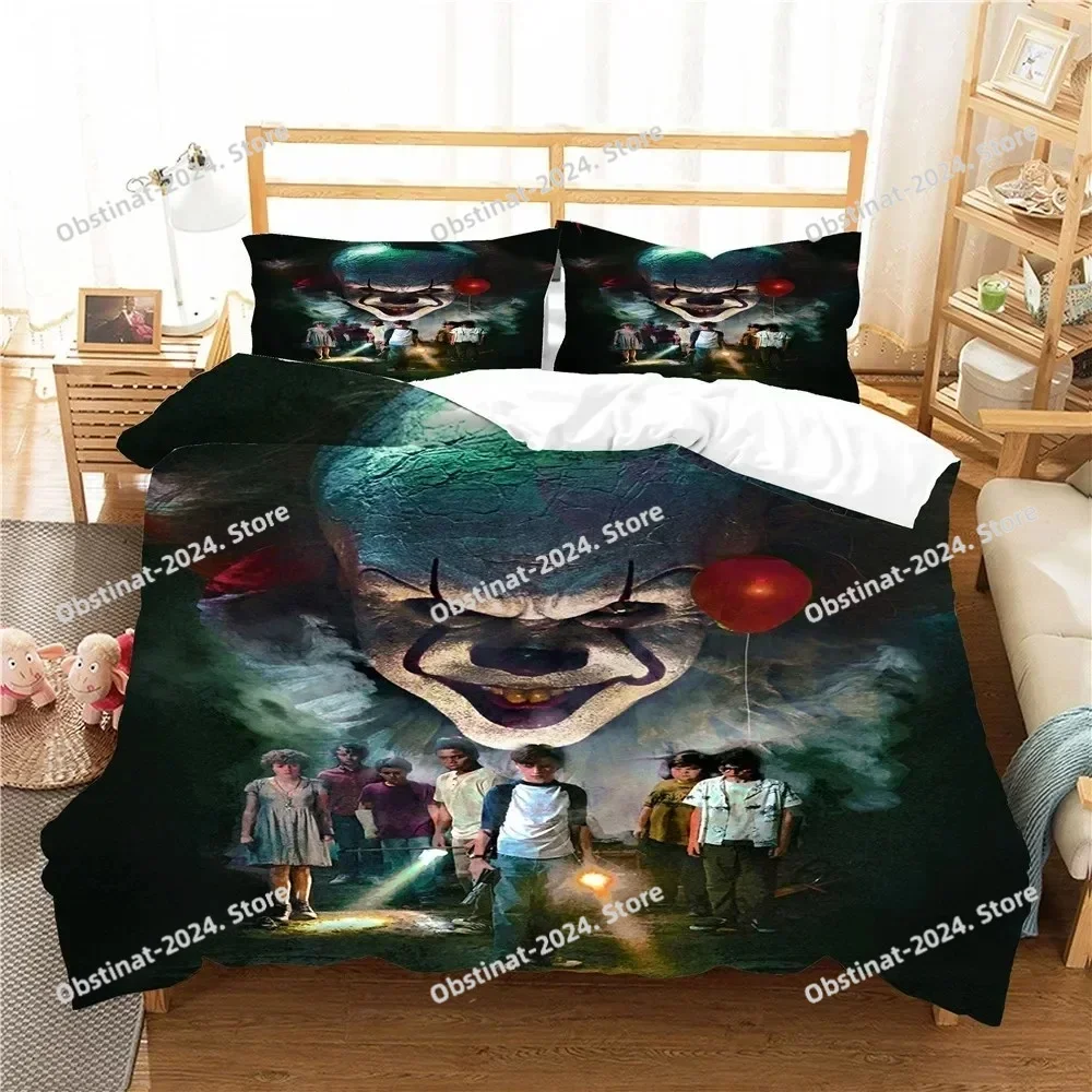 

Horror Moive IT Bedding Set Clown Duvet Cover Sets Comforter Bed Linen Twin Queen King Single Size Dropshipping