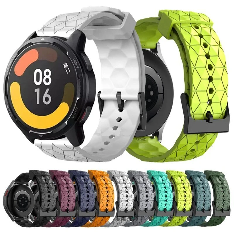 22mm Silikonarmband für Xiaomi Watch S1/S1 Active Armband Fußballmuster Sportband Xiaomi Mi Watch Color Uhrenarmbänder Zubehör