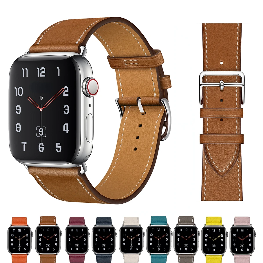 Leather strap For Apple watch Ultra 49mm 10 42mm 46mm 9 8 7 45mm 41mm high-end bracelet wristband For iwatch 6 5 4 SE 44mm 40mm
