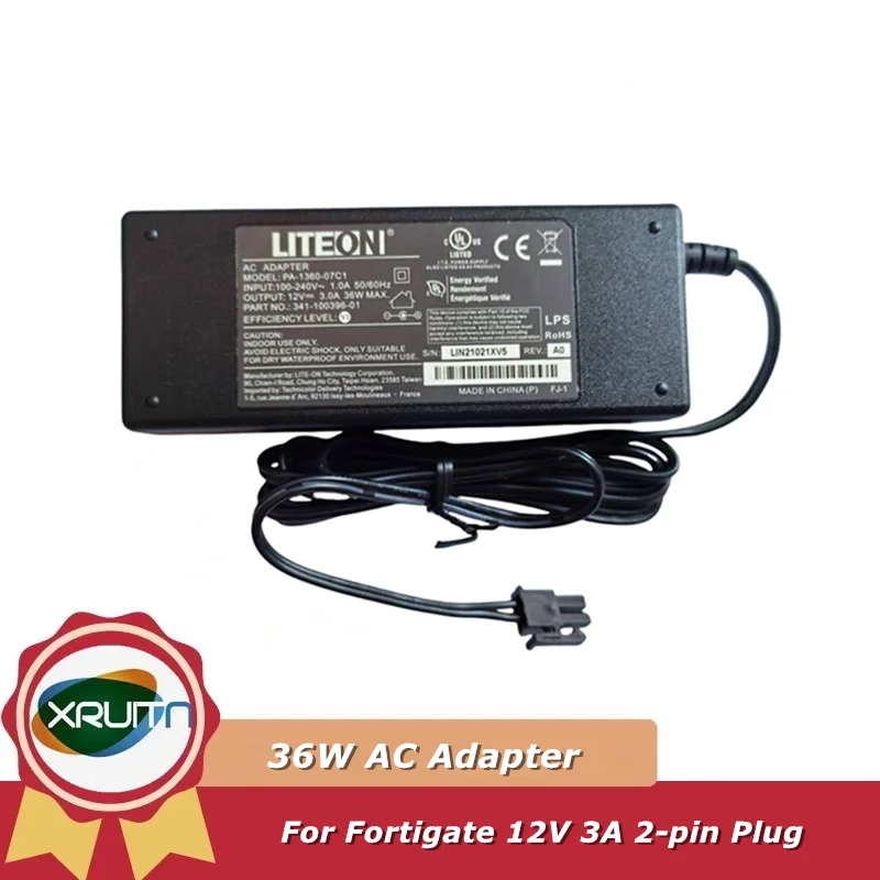 

2PIN 12V 3A 36W Switching Power Adapter for FORTIGATE F FORTINET 60D FG-60D 30E-3G4G 30E AD036RAB-FTN3 FSP036-RBBN2 FSP036-RAB