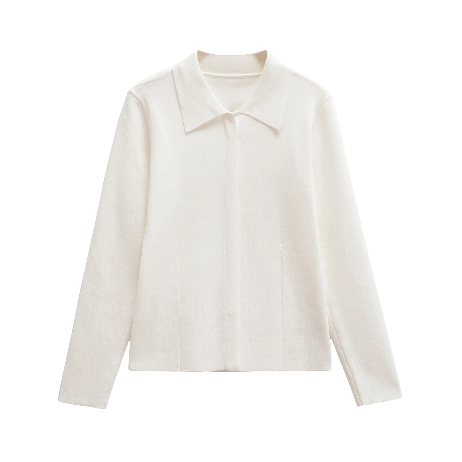 ZAR Autumn New Faionable Street Sle Women's Knitted Long Sve  irt Ne Outerwear Simple Design Polyester Fiber