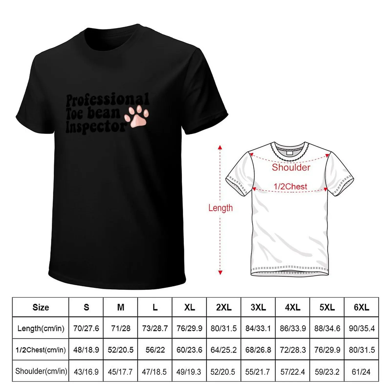 Professional Toe Bean Inspector Vet Tech Pink Paw T-Shirt anime vintage vintage graphic tee cute tops plain white t shirts men