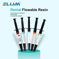 Kit de resina de fotopolimerización compuesta fluida Dental A1/A2/A3/A3.5/B1, biocompatibilidad, restauración de corona, materiales de relleno de odontología