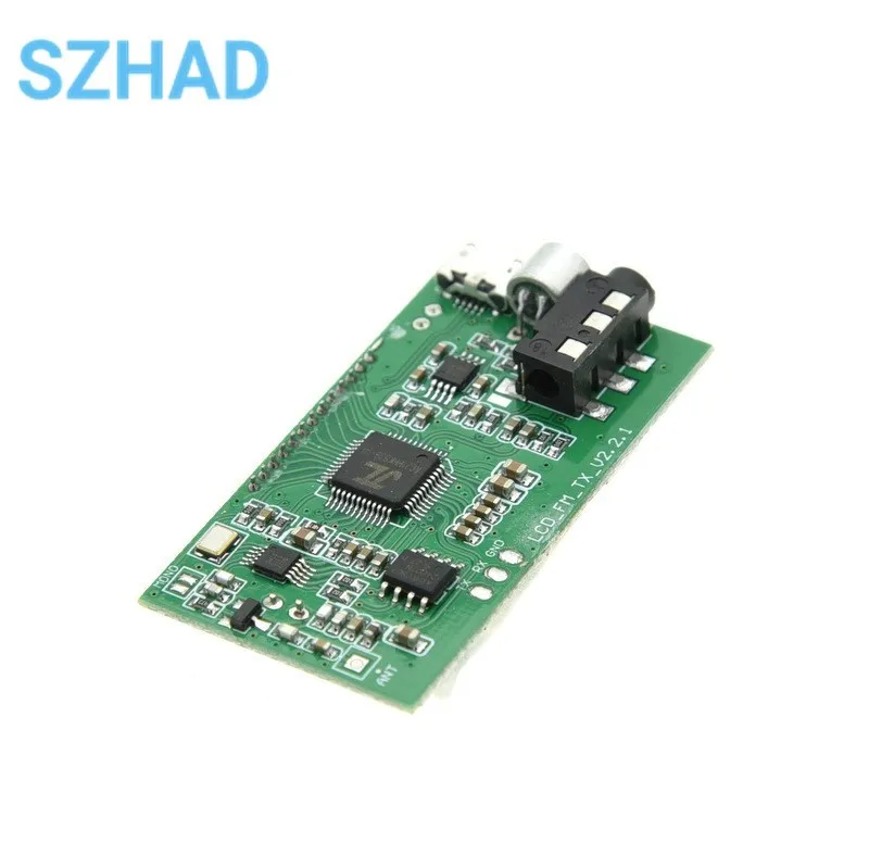 DC 3V-5V FM Transmitter Module DSP PLL 87-108MHz Stereo Digital Wireless Microphone Board Multi-function Frequency Modulation