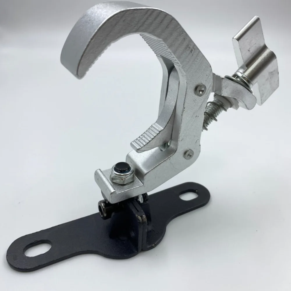 Abrazadera de armazón de cabeza móvil, gancho de montaje de 105-115mm, abrazaderas plegables de aluminio para escenario móvil, soporte de armazón de
