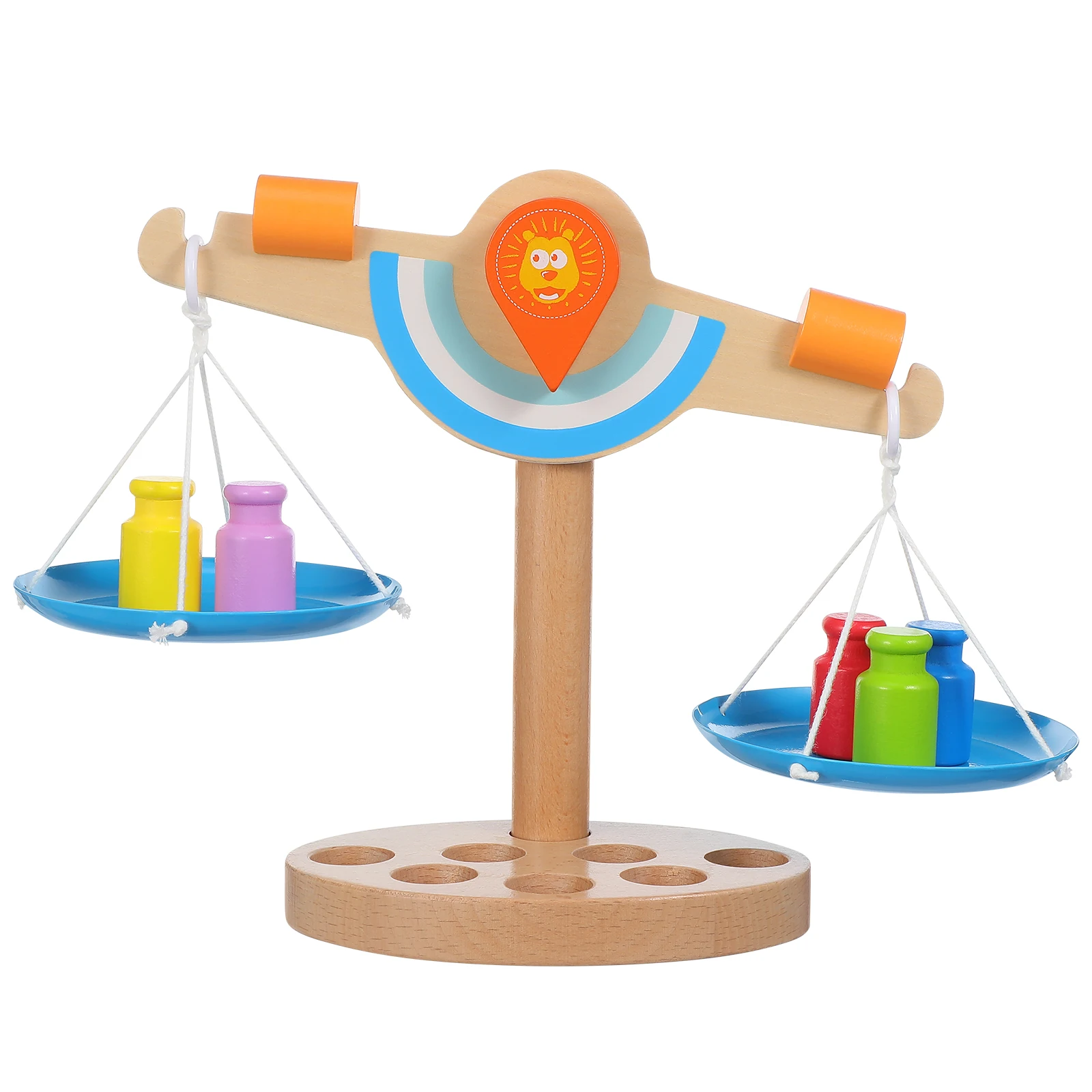 

Wooden Balance Toys Toddler Scale for Classroom Math Game Board Counting Physics Baby